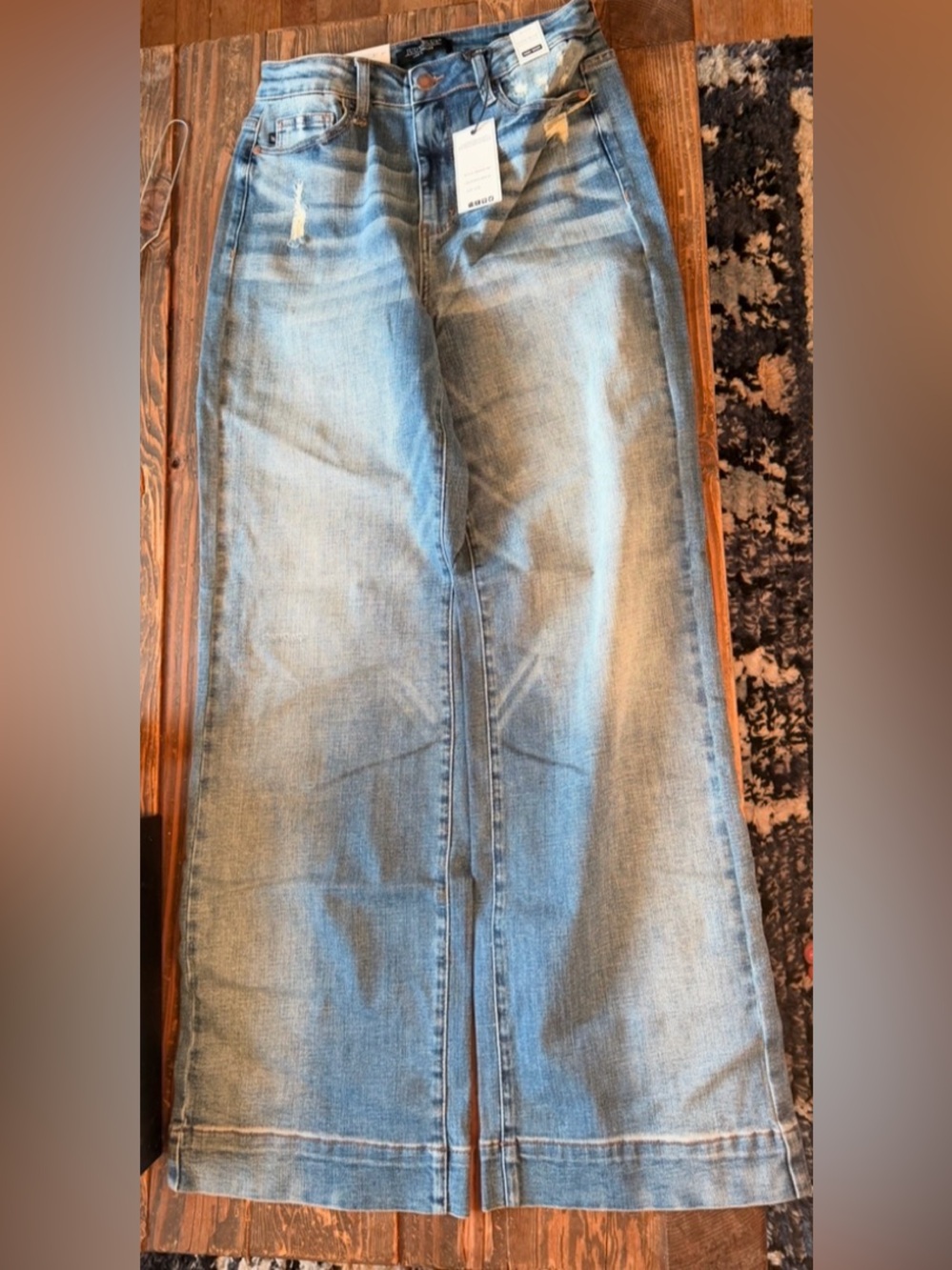 Judy Blue Light Blue Wide Leg Flare Jeans
